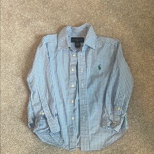 Ralph Lauren Kids Blue and White Checkered Shirt